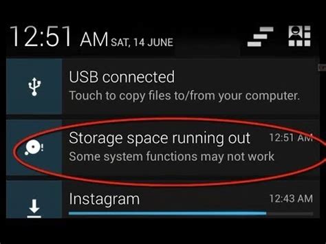 android low storage space.